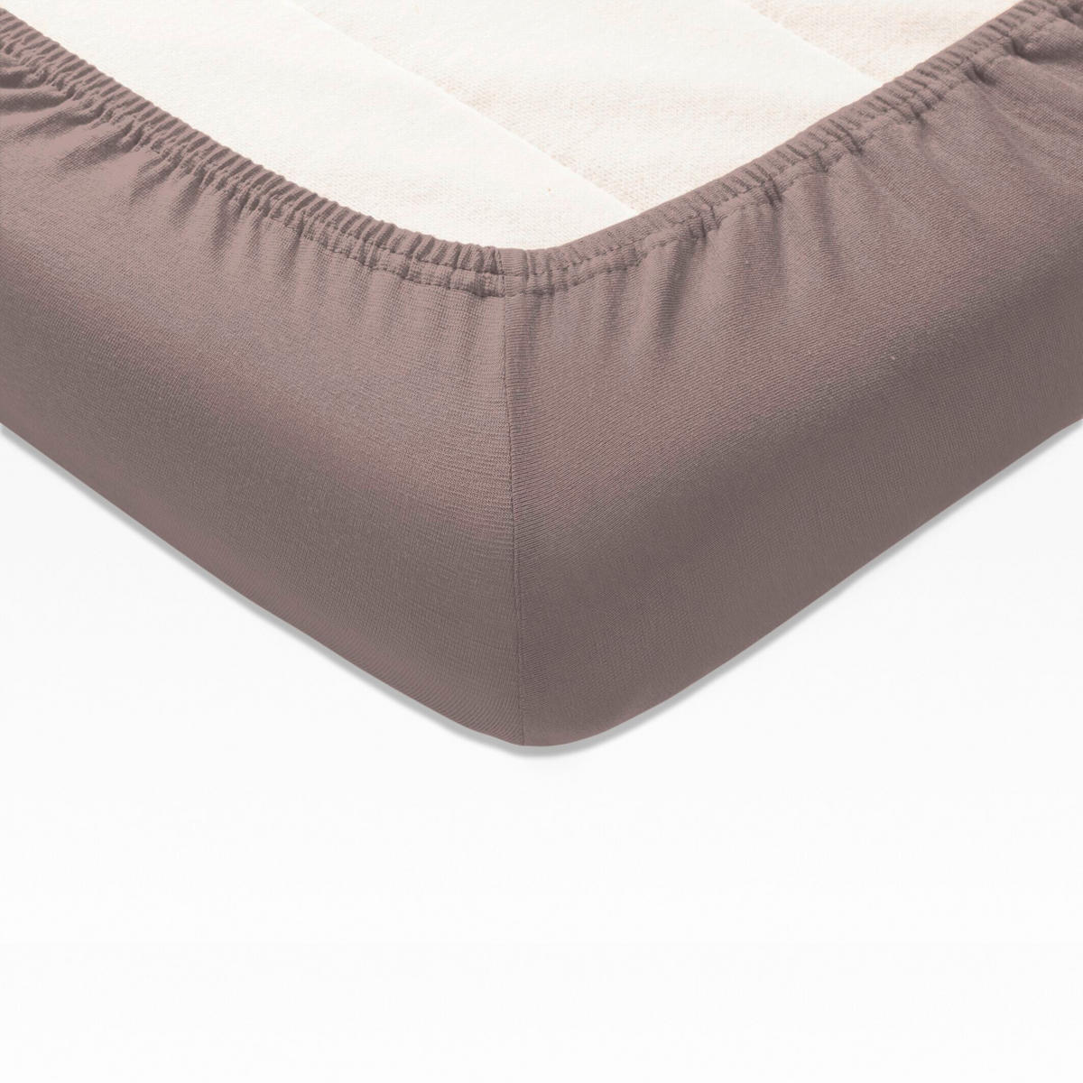 TOPPER-SPANNLEINTUCH 140-160/200 cm Jersey  - Taupe, Basics, Textil (140-160/200cm) - Joop!