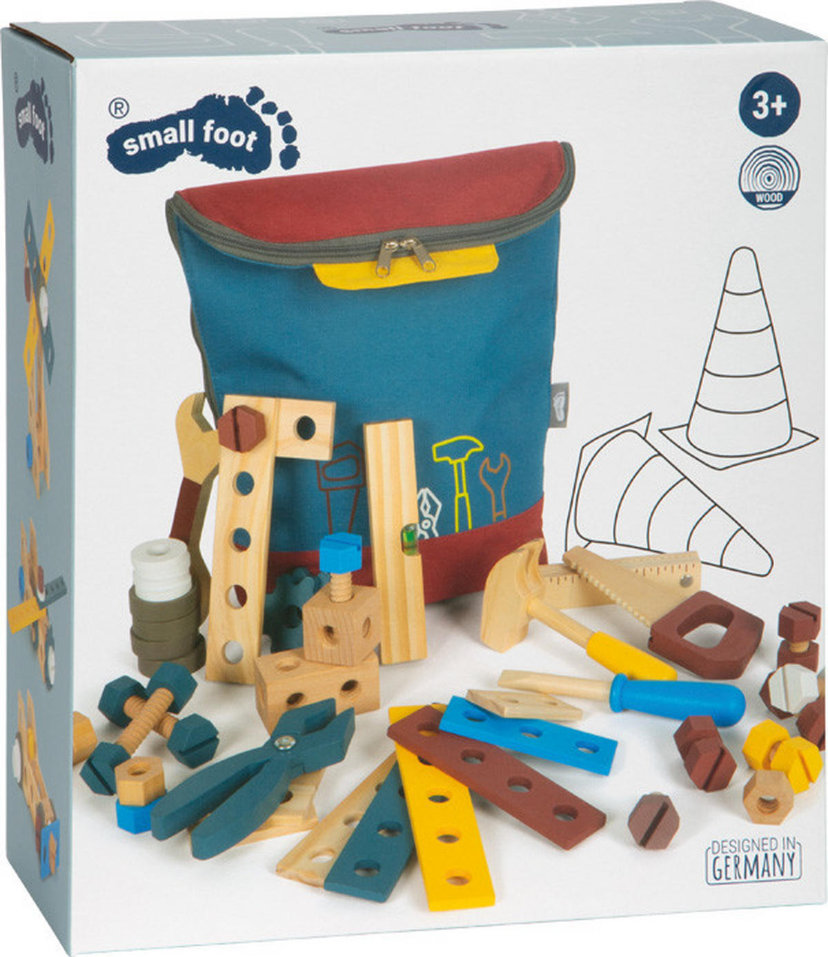 KINDER-WERKZEUGKOFFER - Multicolor, Basics, Holz/Metall (25/26/13cm) - small foot