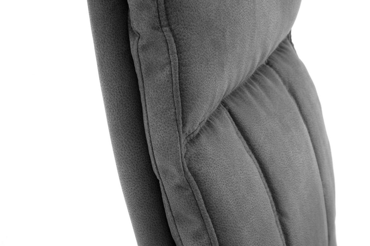 SCHWINGSTUHL  in Eisen Mikrofaser  - Dunkelgrau/Schwarz, MODERN, Textil/Metall (45/101/65cm) - Livetastic