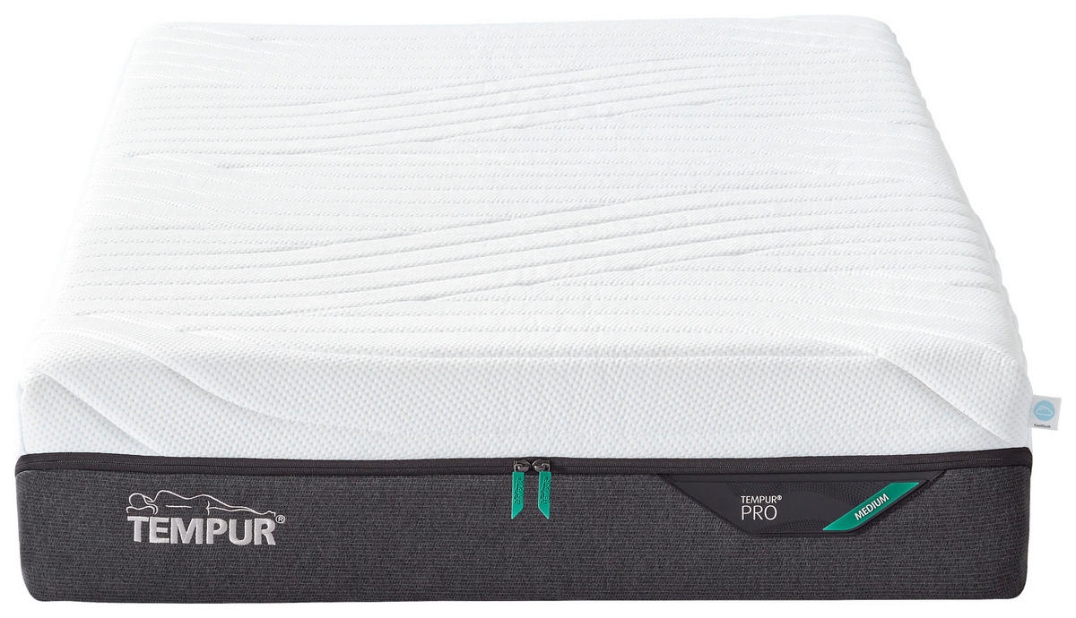 MATRATZE PRO MEDIUM Pro® Coolquilt 100/200 cm Höhe ca. 23 cm  - Anthrazit/Weiß, Basics, Textil (100/200cm) - Tempur