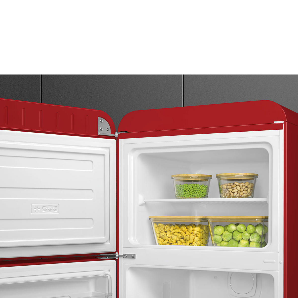 KÜHL-GEFRIER-KOMBINATION 60/178/72,8 cm FAB30LRD5  - Rot, Basics, Metall (60/178/72,8cm) - SMEG