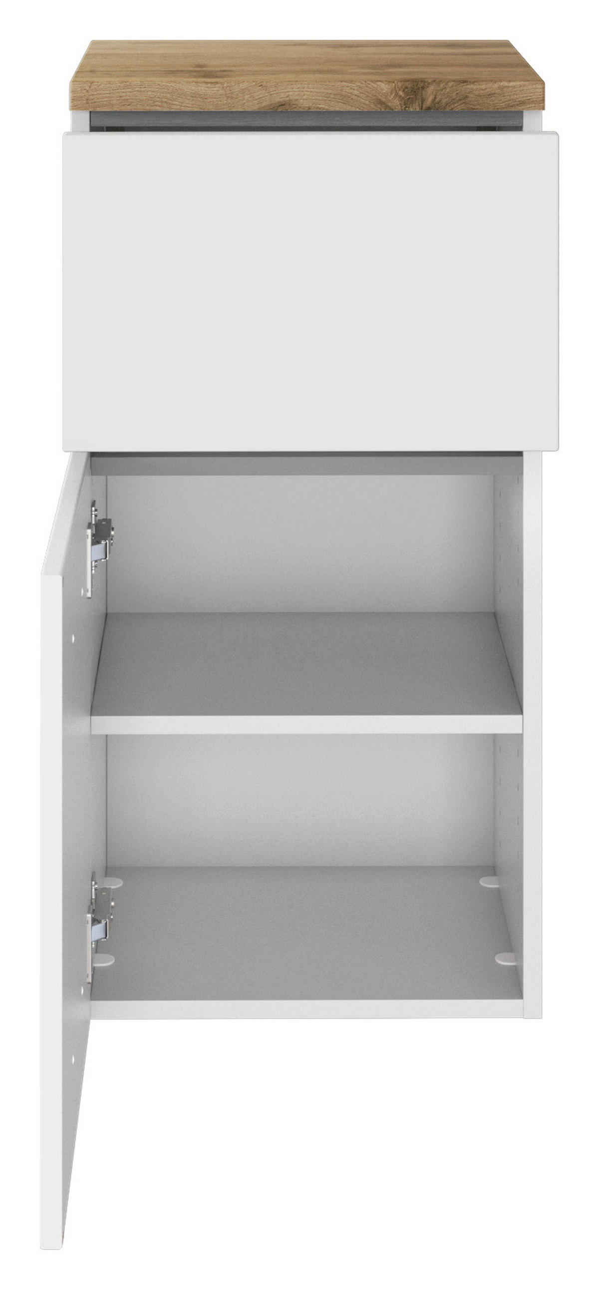 SPODNÁ SKRINKA, biela, biela, 40/79/35 cm - biela/farba duba, Basics, kompozitné drevo/plast (40/79/35cm) - Held