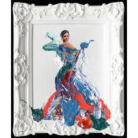 OLAJFESTMÉNY 60/70 cm  - piros/narancs, Trend, műanyag/textil (60/70cm) - Monee