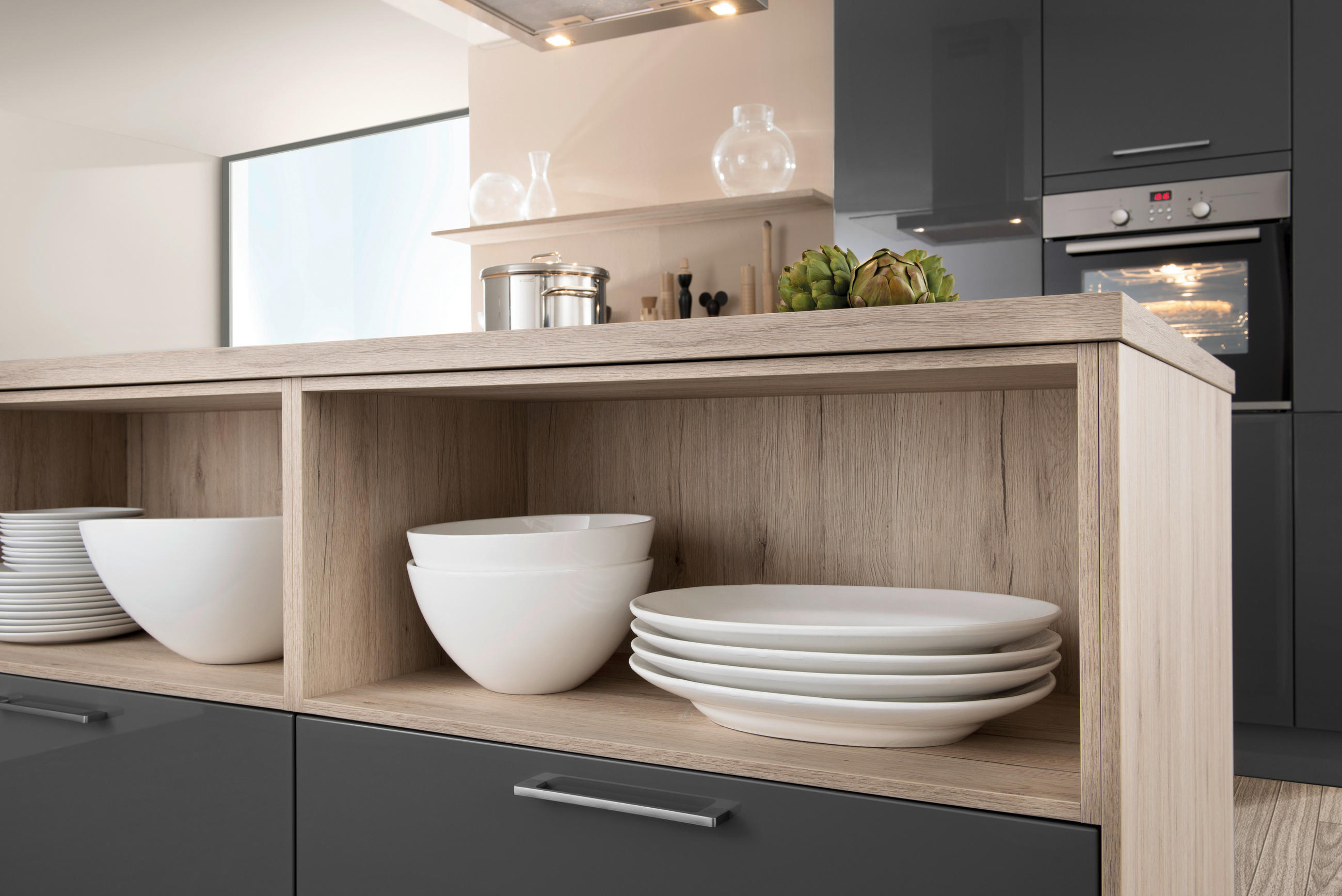 EINBAUKÜCHE  - Design, Holzwerkstoff - Moderano