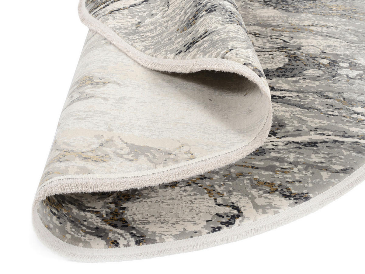 WEBTEPPICH 160 cm Lille Grau, Goldfarben  - Goldfarben/Grau, Design, Textil (160cm) - Dieter Knoll