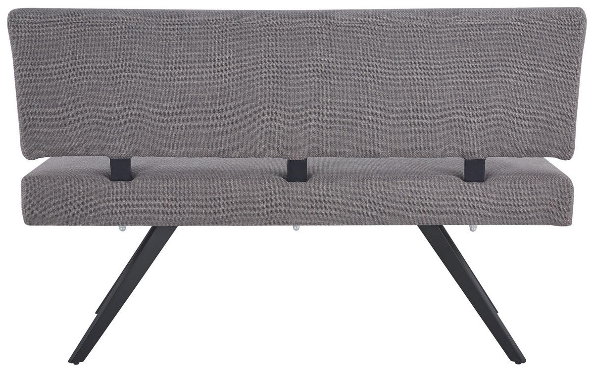 SITZBANK in Metall, Textil Hellgrau  - Hellgrau/Schwarz, KONVENTIONELL, Textil/Metall (140/90/62cm) - MID.YOU