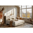 POLSTERBETT gepolstertes Kopfteil, Lattenrost Creme 180/200 cm  - Creme/Schwarz, MODERN, Holz/Textil (180/200cm) - Carryhome