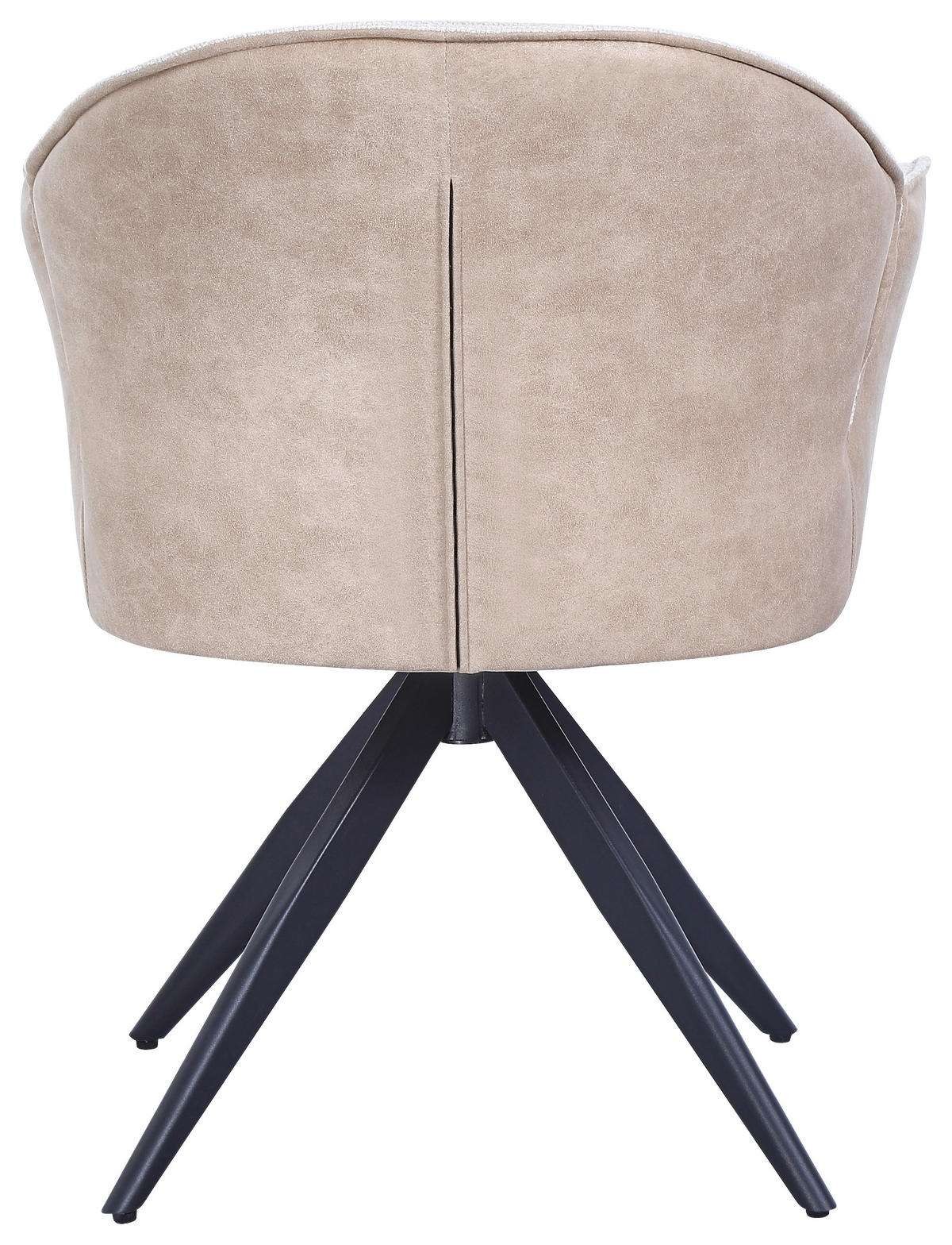 MID.YOU Armlehnstuhl drehbar in Beige & Schwarz