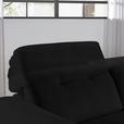 ECKSOFA in Echtleder Schwarz 305/163 cm - Eichefarben/Schwarz, Design, Leder/Holz (305/163cm) - Novel