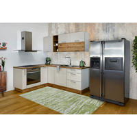 KÜCHENLEERBLOCK  172/157 cm  in Weiß, Sandfarben  - Sandfarben/Grau Hochglanz, Basics, Holzwerkstoff/Metall (172/157cm)