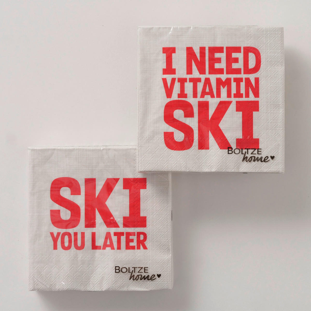 SERVIETTE    - Beige/Rot, Trend, Papier (16,5/16,5/3cm)