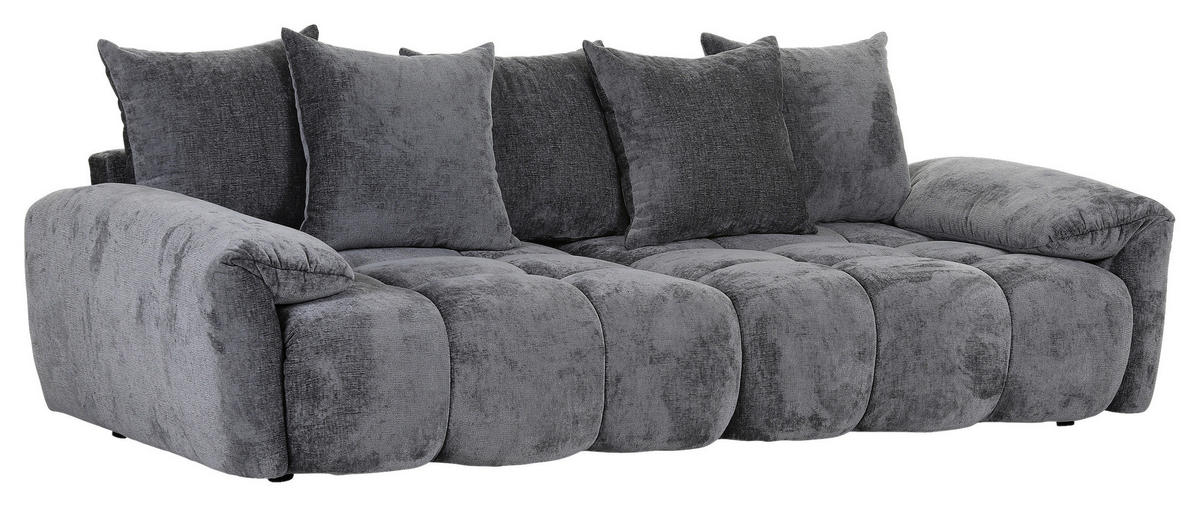 BIG SOFFA i chenille antracit  - svart/antracit, Design, textil/plast (265/67/130cm) - home24