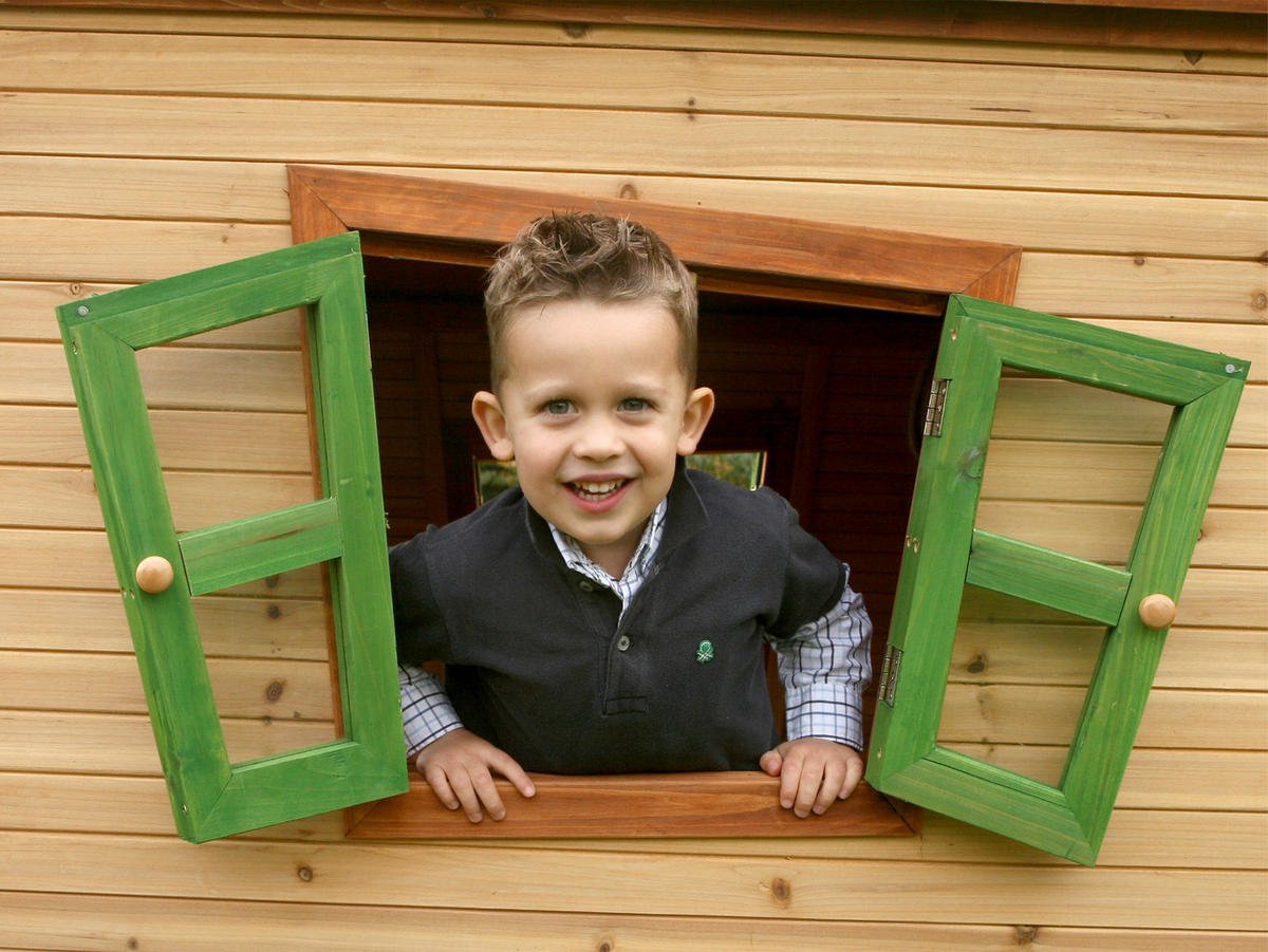 SPIELHAUS 220/174/193 cm SPIELHAUS LISA  - Braun/Weiß, Basics, Holz (220/174/193cm) - Ambia Garden