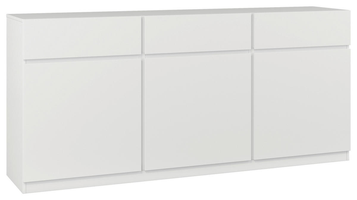 ŠIROKÁ KOMODA, bílá, 180/82,5/40 cm - bílá, Design, kompozitní dřevo (180/82,5/40cm) - MID.YOU
