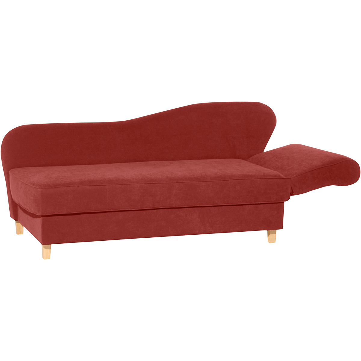 RÉCAMIERE in Velours Terracotta  - Buchefarben/Terracotta, Design, Holz/Textil (190/88/82cm) - Max Winzer
