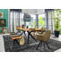 ESSTISCH Eiche massiv rechteckig Eichefarben, Schwarz - Eichefarben/Schwarz, Design, Holz/Metall (200/100/76cm) - Musterring ESSTISCH Eiche massiv rechteckig Eichefarben, Schwarz - Eichefarben/Schwarz, Design, Holz/Metall (200/100/76cm) - Musterring