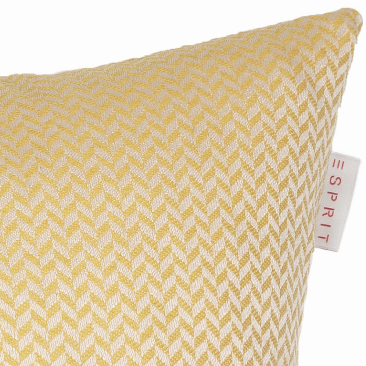 KUDDFODRAL E-Cado 38/38 cm  - cremefärgad/gul, Klassisk, textil (38/38cm) - Esprit