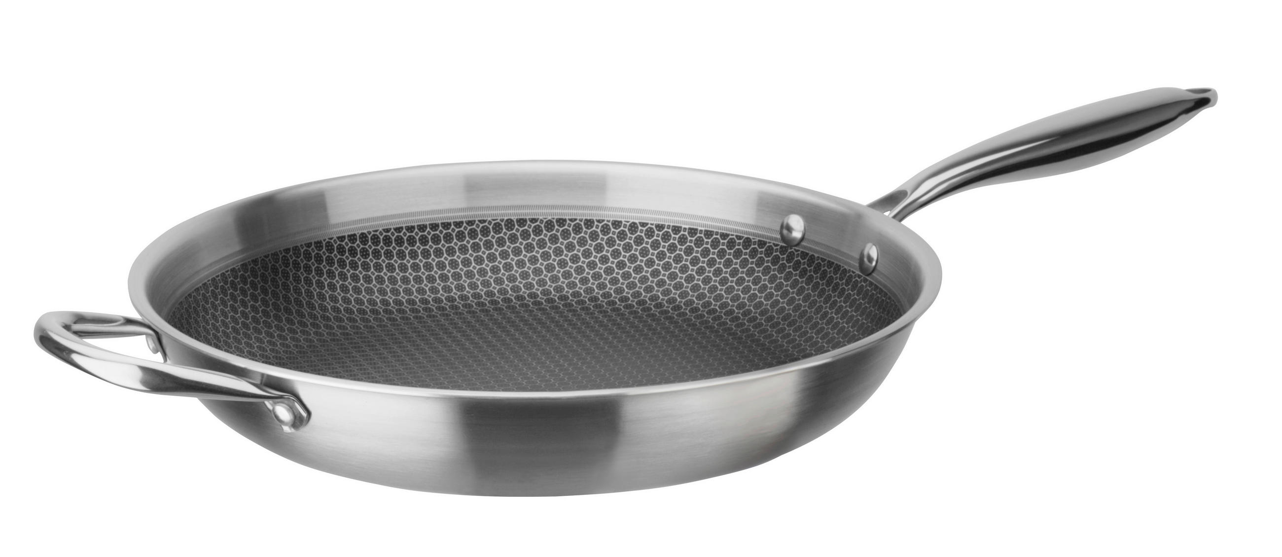 BRATPFANNE INOXXA BLACK Vitaflon® Quarzit Beschichtung 32 cm  - Edelstahlfarben, Basics, Metall (32cm) - GSW