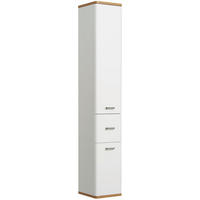 MAGASSZEKRÉNY 30/185,5/33 cm  - krómszínű/tölgyfa színű, Konventionell, faalapú anyag/üveg (30/185,5/33cm) - Xora