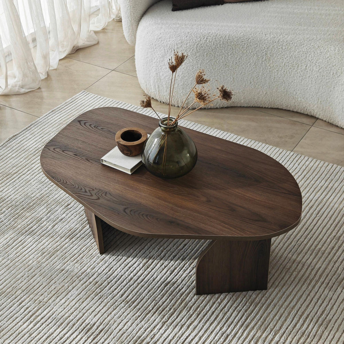 COUCHTISCH Walnussfarben  - Walnussfarben, MODERN, Holzwerkstoff (100/35/60cm) - MID.YOU