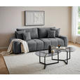 BIGSOFA Chenille Dunkelgrau  - Dunkelgrau/Dunkelbraun, KONVENTIONELL, Kunststoff/Textil (250/100/90cm) - Carryhome