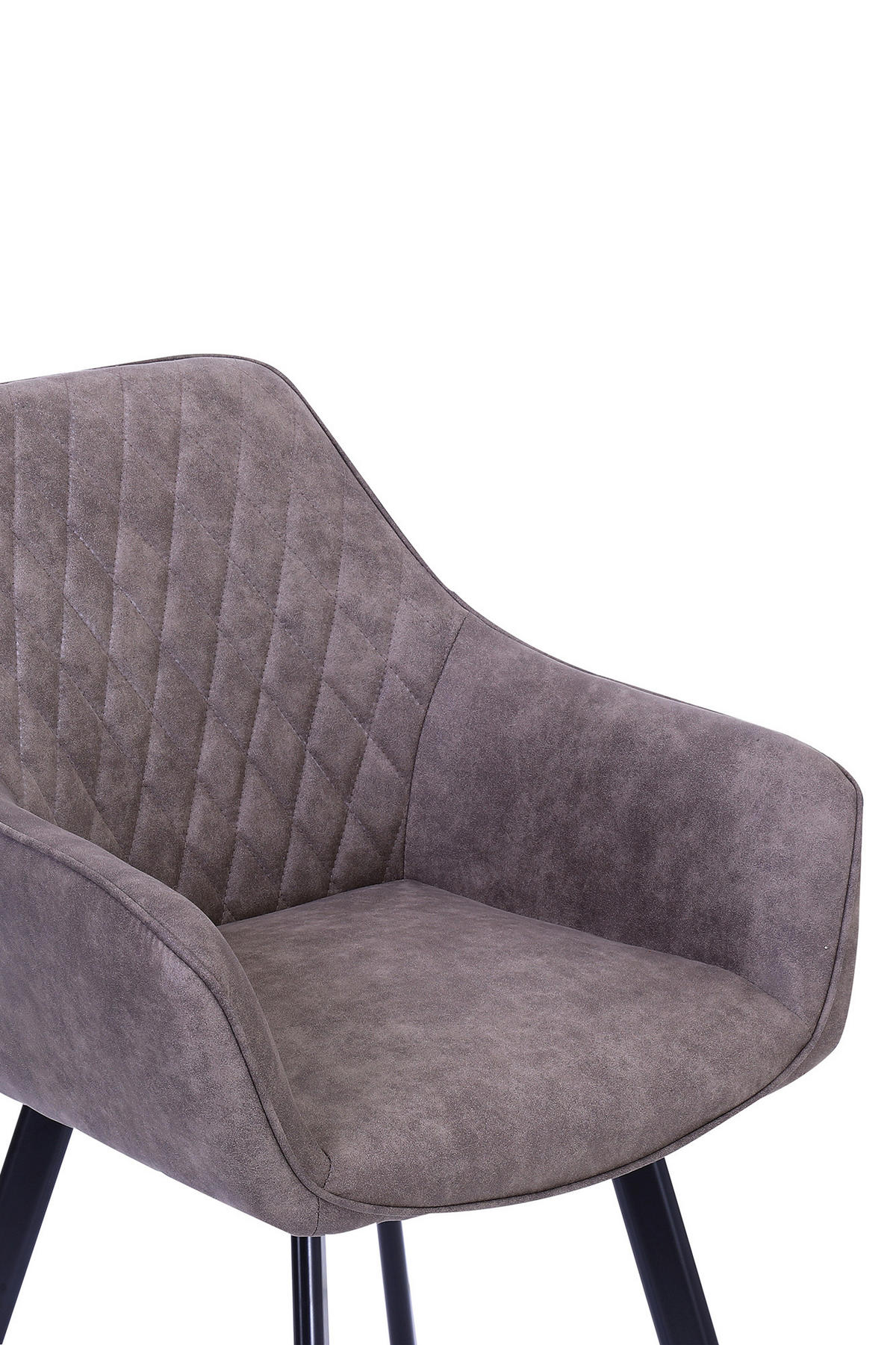 SADA STOLIČIEK S PODRÚČKAMI 2 kus - čierna/taupe, Modern, kov/textil (56,5/83/63cm) - Livetastic