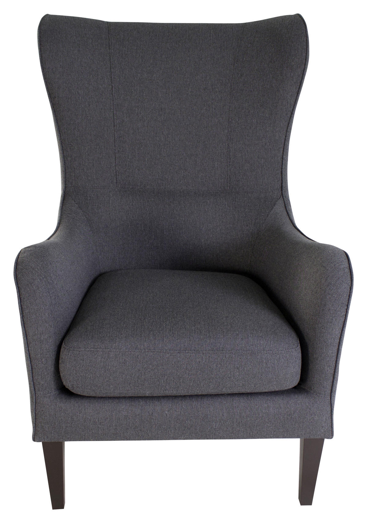 FOTELJ Z OPORO ZA GLAVO,  antracit tekstil - barve wenge/antracit, Design, tekstil/les (73/110/96cm) - Cantus