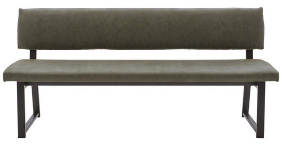 SITZBANK 180/86/58 cm Schwarz, Dunkelgrün  - Dunkelgrün/Schwarz, KONVENTIONELL, Textil/Metall (180/86/58cm) - Valnatura