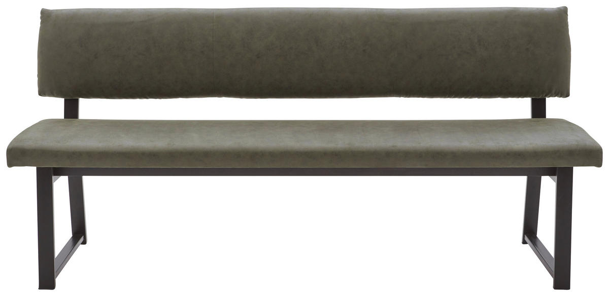 SITZBANK 180/86/58 cm  in Schwarz, Dunkelgrün  - Dunkelgrün/Schwarz, KONVENTIONELL, Textil/Metall (180/86/58cm) - Valnatura