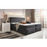 BOXSPRINGBETT Flachgewebe 180/200 cm INKL. Matratze, Topper - Schwarz/Grau, Design, Kunststoff/Textil (180/200cm) - Carryhome