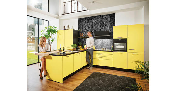 EINBAUKÜCHE   - Gelb, Design, Holzwerkstoff - Novel
