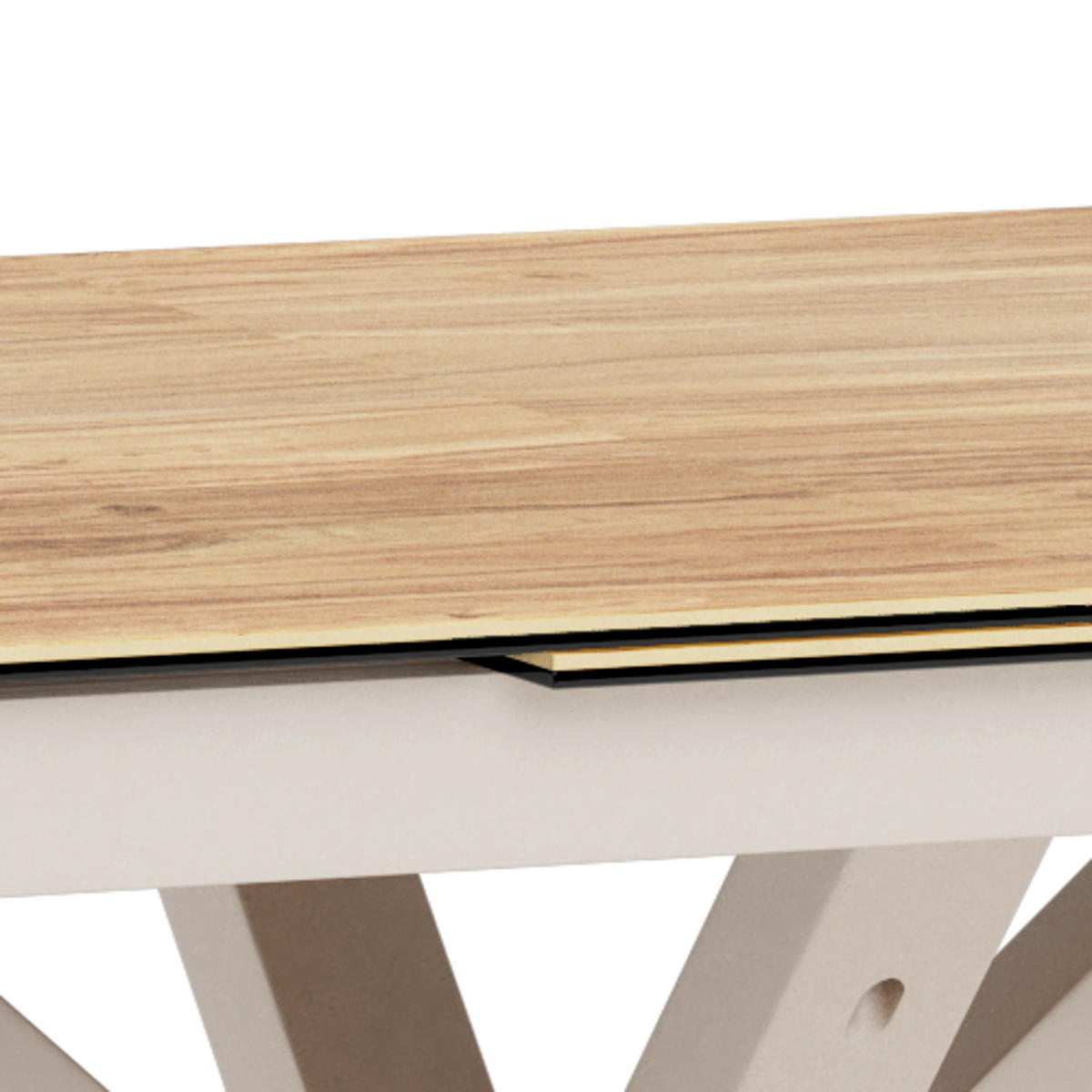 ESSTISCH in Metall, Glas, Keramik 240/76/100 cm  - Eichefarben/Grau, MODERN, Glas/Keramik (240/76/100cm) - MID.YOU