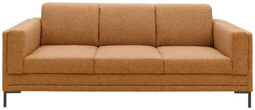 3-SITZER-SOFA in Webstoff Messingfarben  - Messingfarben/Schwarz, Design, Textil/Metall (210/82/90cm) - LOOKS by W.Joop