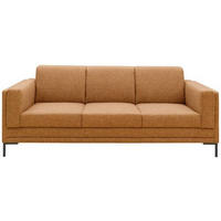 3-SITZER-SOFA in Webstoff Messingfarben  - Messingfarben/Schwarz, Design, Textil/Metall (210/82/90cm) - LOOKS by W.Joop