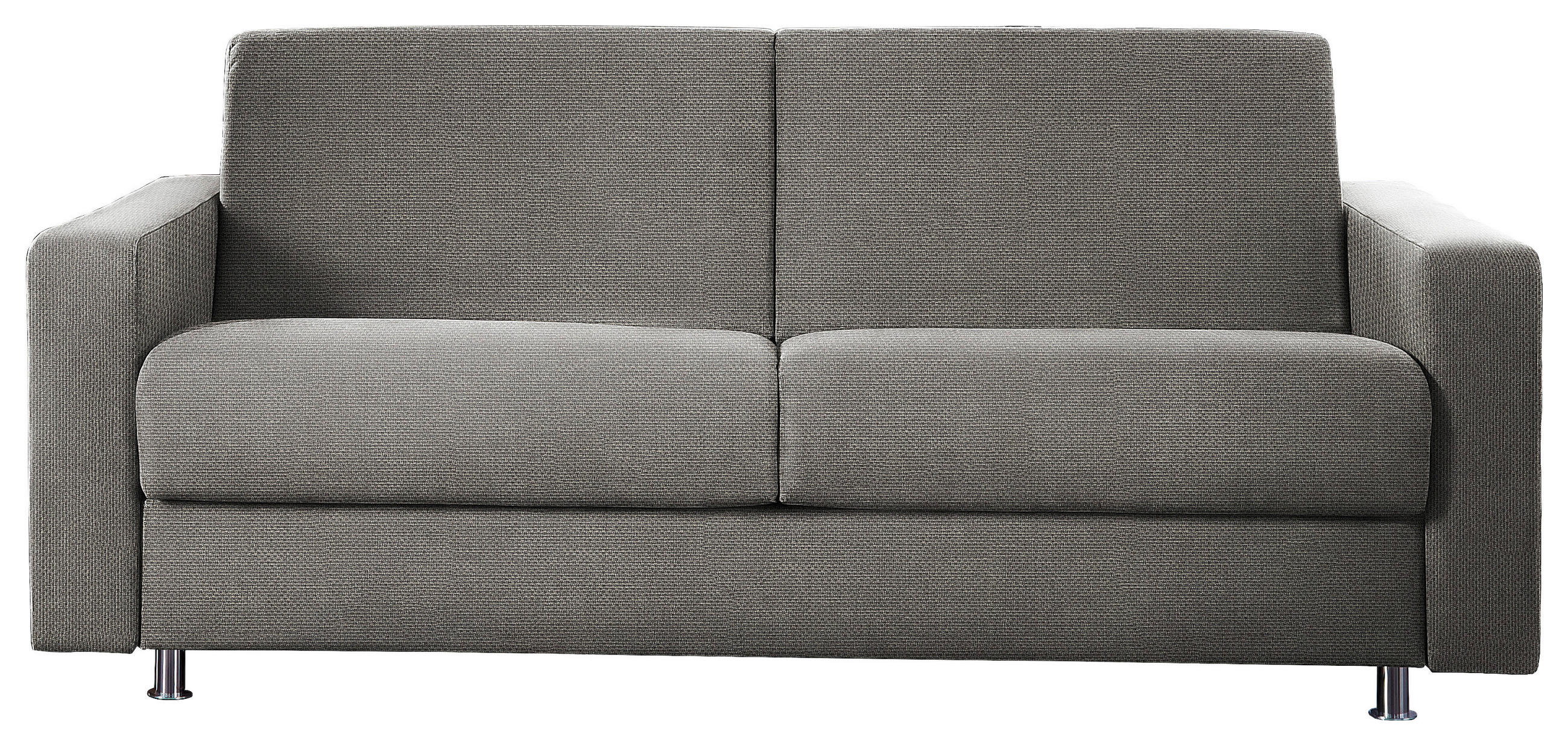 SCHLAFSOFA in Flachgewebe Grau  - Chromfarben/Grau, Design, Textil/Metall (195/84/100cm) - Bali