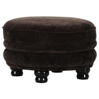 TABOURET in Textil Dunkelbraun  - Dunkelbraun/Schwarz, Romantik / Landhaus, Holz/Textil (74/50/74cm) - Landscape