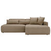 ECKSOFA ARTE Beige Chenille  - Beige/Schwarz, Design, Kunststoff/Textil (284/160cm) - Livetastic