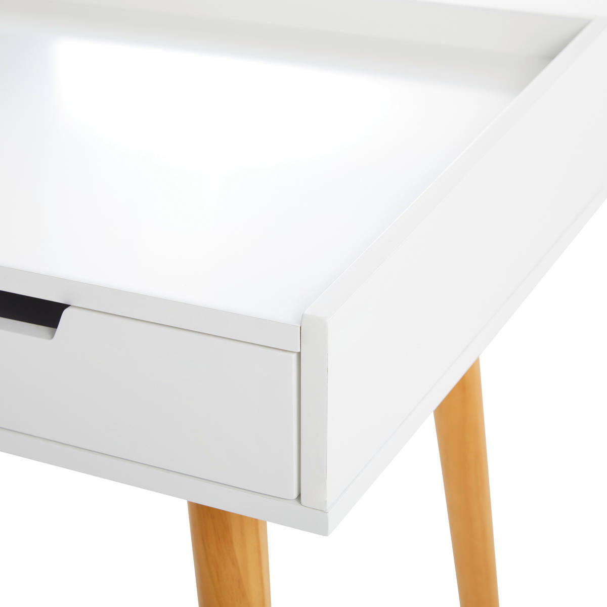 MASĂ DE SCRIS in lemn, material pe bază de lemn  - alb/culoare natur, Modern, lemn/material pe bază de lemn (120/55/80cm) - PBJ