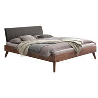 BETT 200/200 cm,  in Nussbaumfarben,  - Anthrazit/Nussbaumfarben, Natur, Holz (200/200cm) - Hasena
