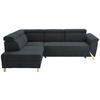 ECKSOFA in Struktur Anthrazit  200/265 cm  - Anthrazit/Naturfarben, KONVENTIONELL, Holz/Textil (200/265cm) - Stylife