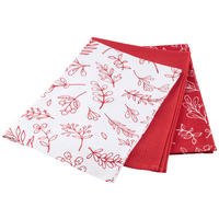 GESCHIRRTUCH-SET 3-teilig Rot  - Rot, Design, Textil (50/70cm) - X-Mas