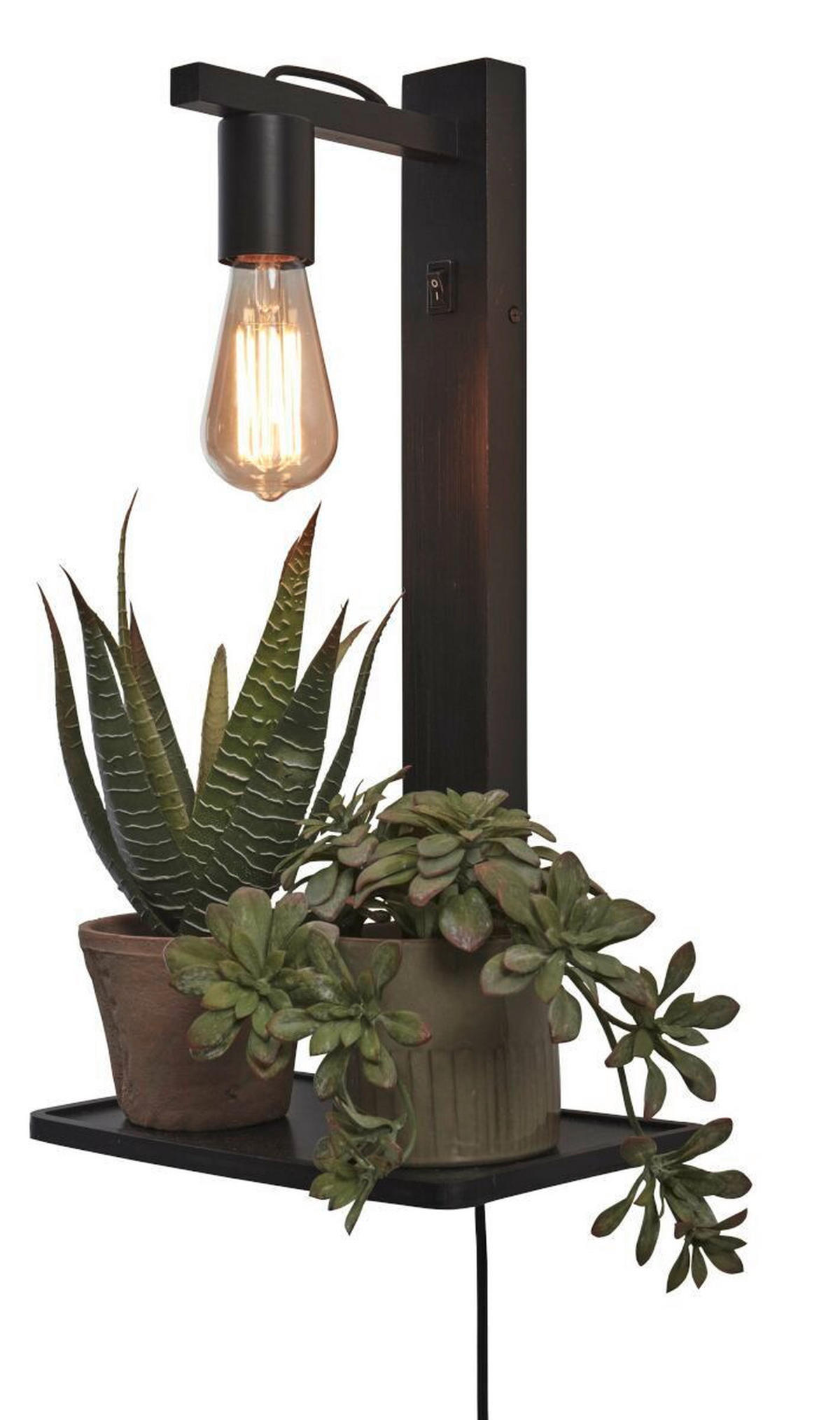 WANDLEUCHTE GOOD&MOJO  30/18/52 cm   - Schwarz, Trend (30/18/52cm) - Good & Mojo