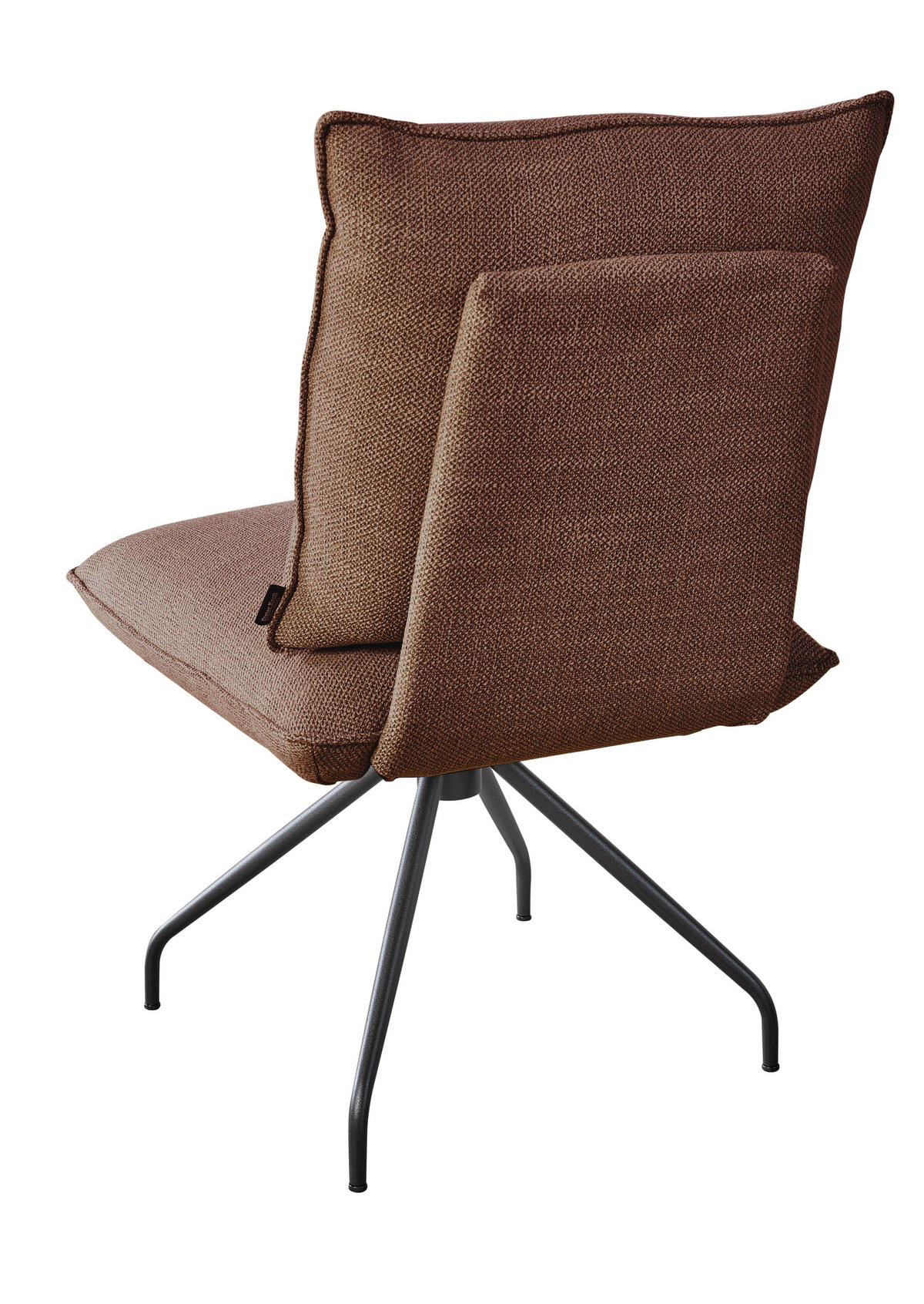 STUHL - Schwarz/Kupferfarben, Design, Textil/Metall (50/90/70cm) - Dieter Knoll