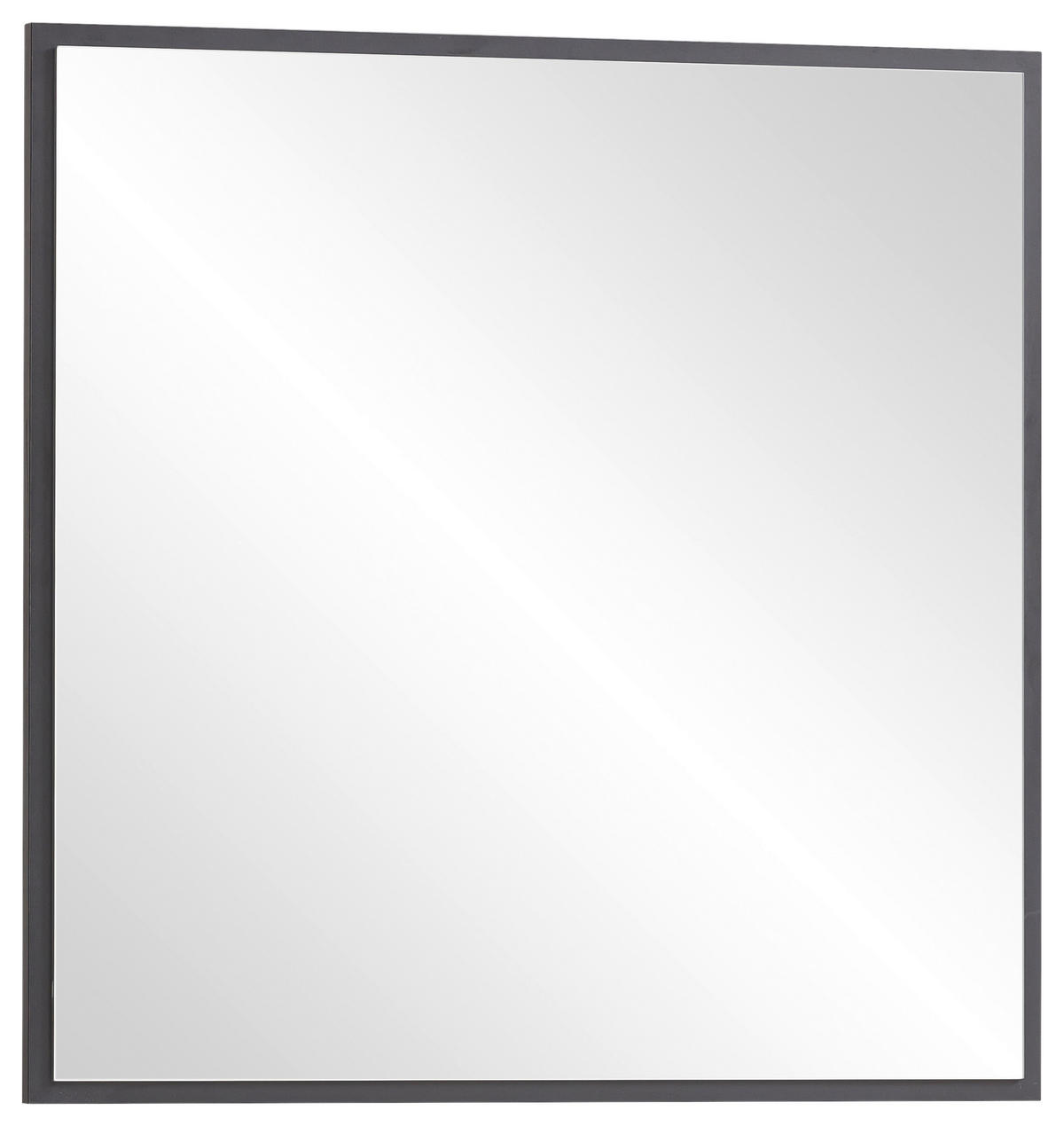 WANDSPIEGEL 67/67/3 cm    in quadratisch  - Schwarz, Design, Glas/Holzwerkstoff (67/67/3cm) - MID.YOU
