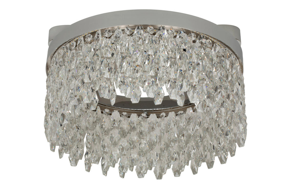 LED-DECKENLEUCHTE 50/29.5 cm   - Transparent, LIFESTYLE, Glas/Metall (50/29.5cm) - Glandor