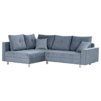 HÖRNSOFFA i flatväv blå  - kromfärg/blå, Design, textil/plast (190/245cm) - MID.YOU