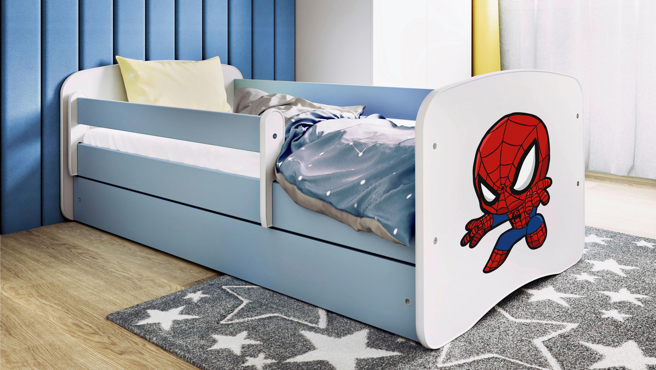 Mid.you Kinder-/Juniorbett Babydreams Blau, Weiß 80x160 cm