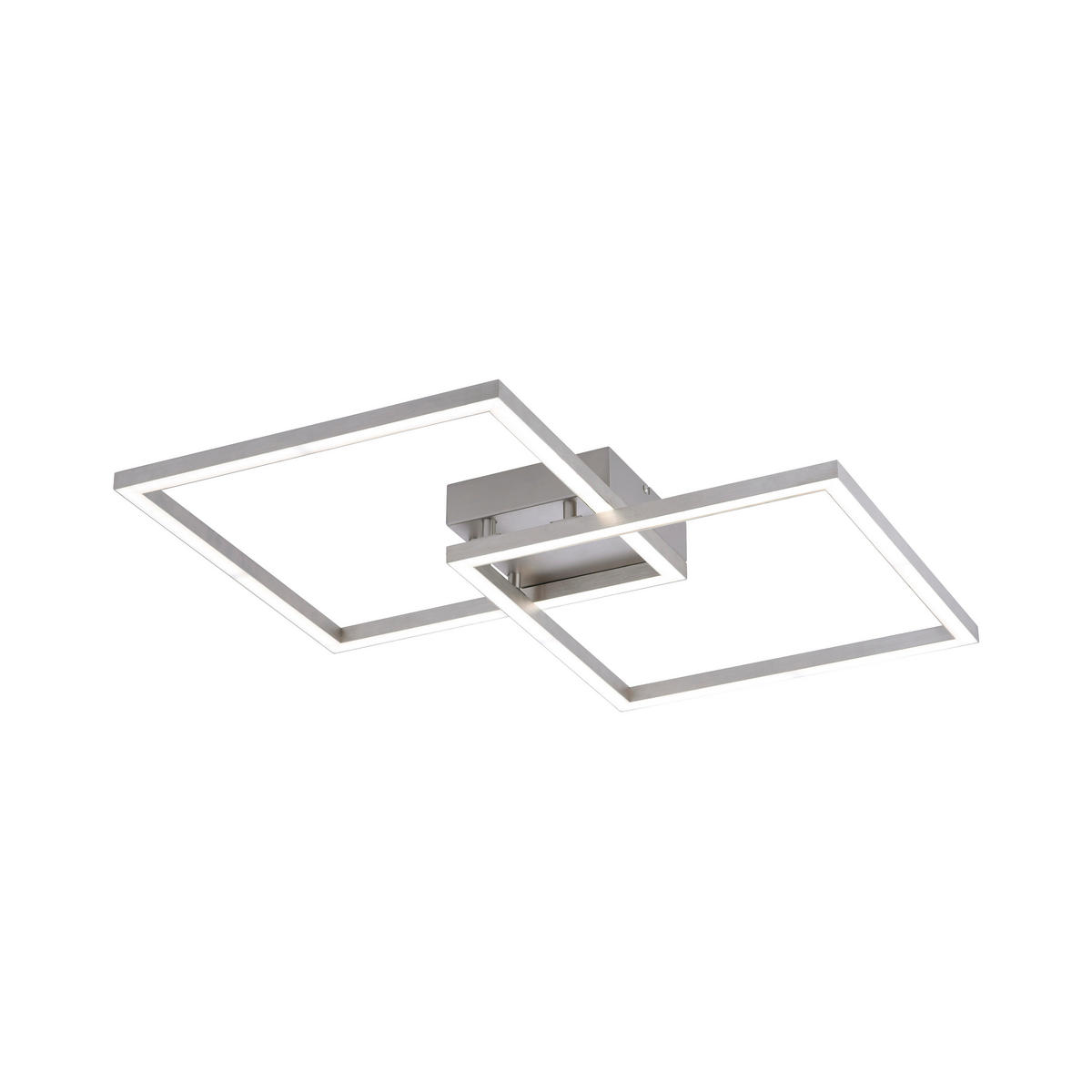 LED-DECKENLEUCHTE Lolasmart-Maxi  Smart 63/63/8,5 cm   - Silberfarben, Design, Kunststoff/Metall (63/63/8,5cm)