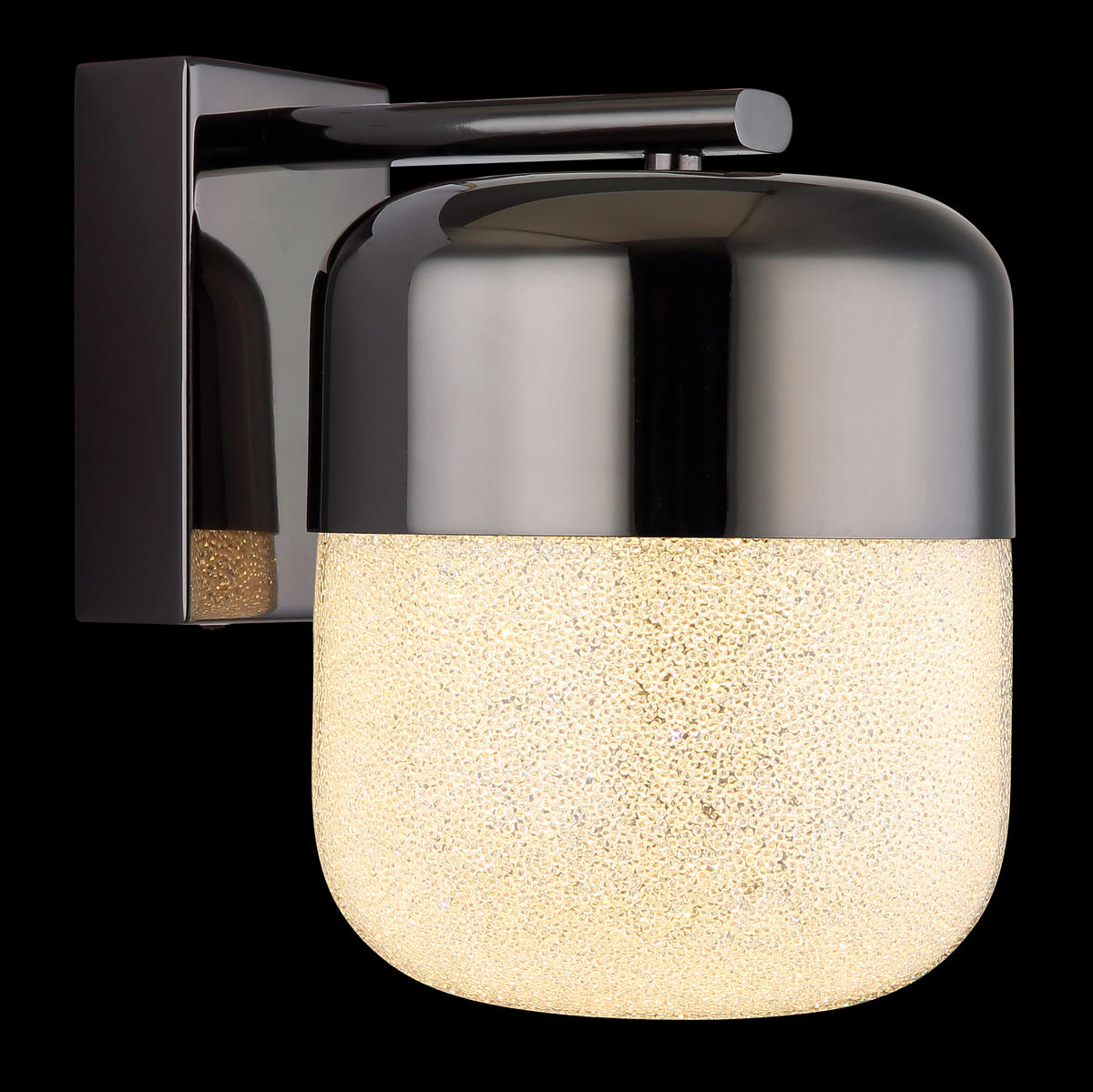 LED-WANDLEUCHTE - Klar/Graphitfarben, Design, Glas/Metall (15/21/19cm) - Globo