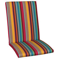 SESSELAUFLAGE Streifen  - Blau/Gelb, Basics, Textil (50/4/109cm)